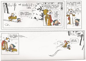 Calvin and Hobbes Comic Strip: It's a magical world, Hobbes, Ol' Buddy... Let's go exploring!